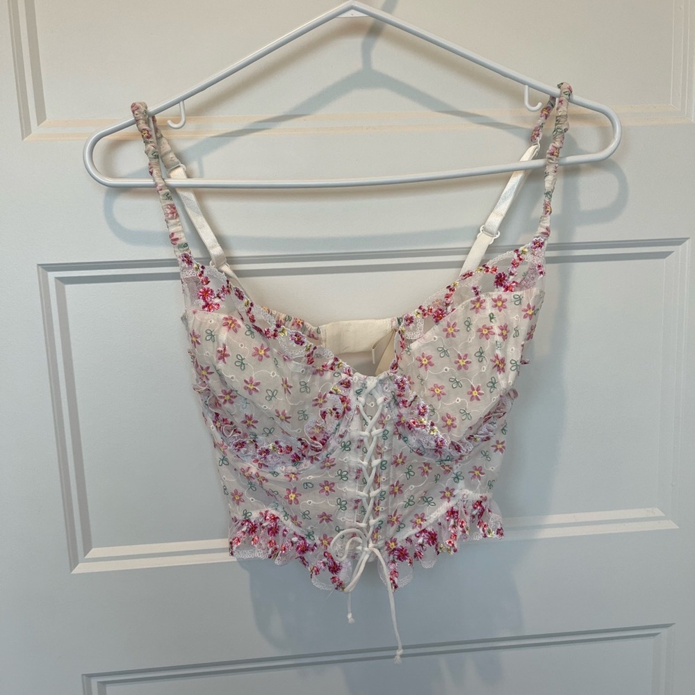 For Love And Lemons Floral Bustier Corset